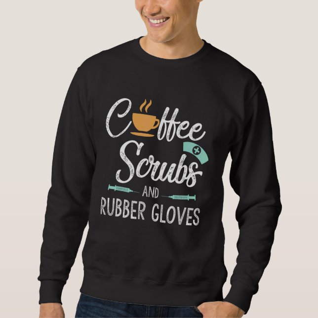 Sweatshirt Gousses De Café Et Gants En Caoutchouc (Devant)
