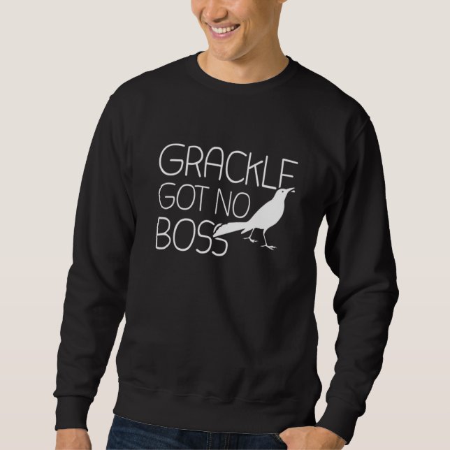 Sweatshirt Grackt Gots No Boss Grackt Bird (Devant)