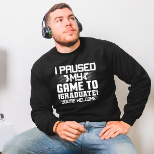 Sweatshirt Graduation Senior Gamer Drôle J'Ai Suspendu Mon Je