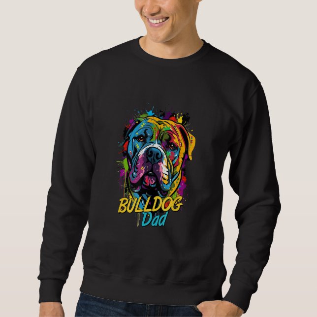 Sweatshirt Graffiti American Bulldog Dad Mural Street Pet Own (Devant)
