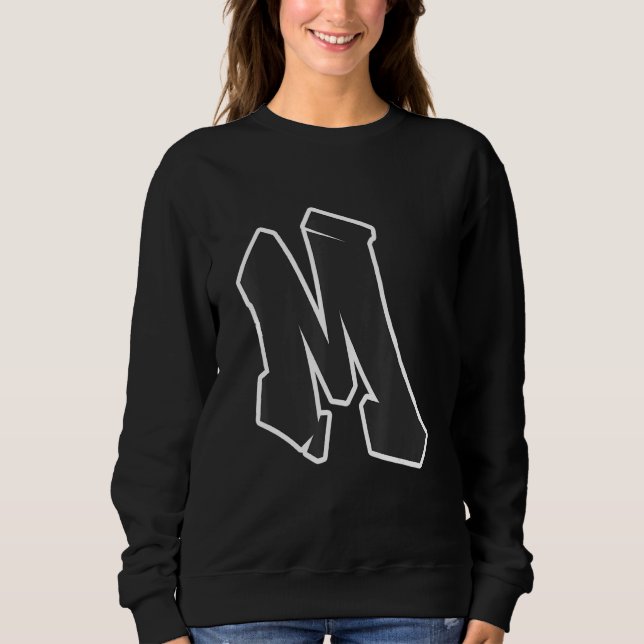 Sweatshirt Graffiti de la lettre M (Devant)