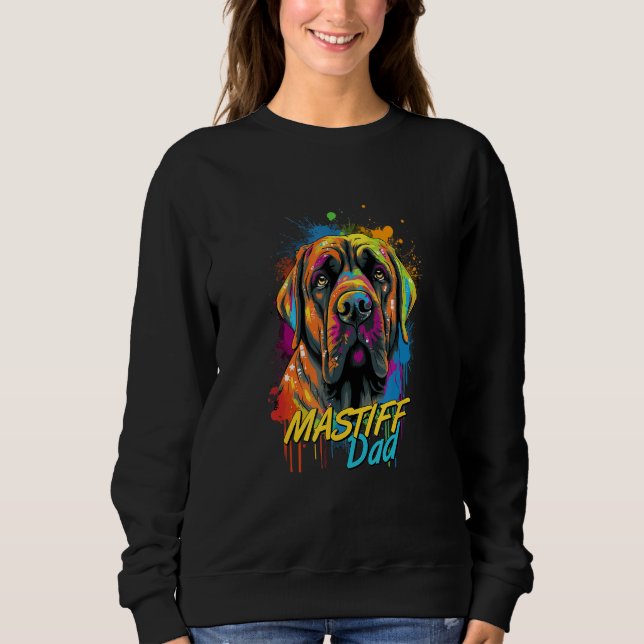 Sweatshirt Graffiti English Mastiff Dad Mural Street Art Mast (Devant)