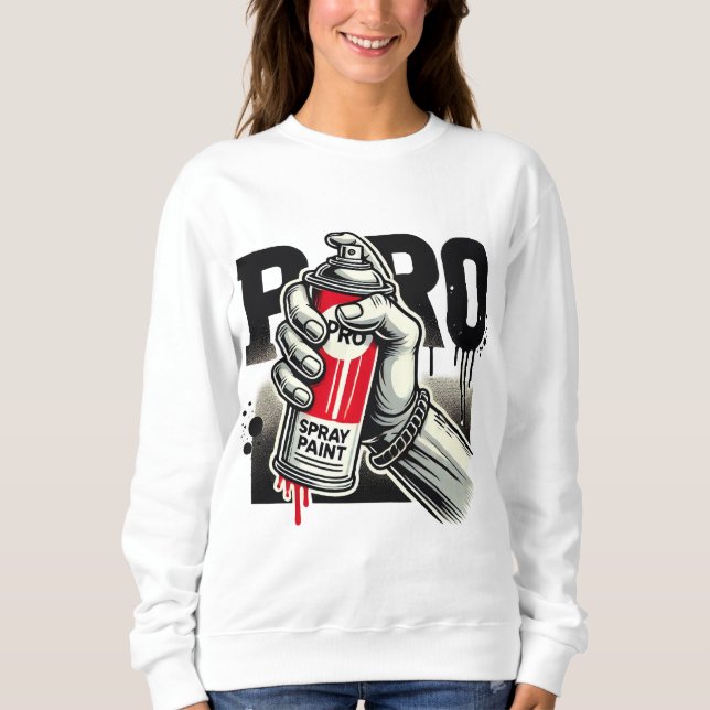 Sweatshirt Graffiti Spray Peinture Street Art Design urbain (Devant)