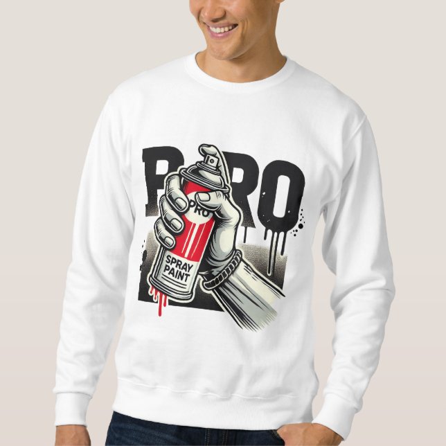 Sweatshirt Graffiti Spray Peinture Street Art Design urbain (Devant)