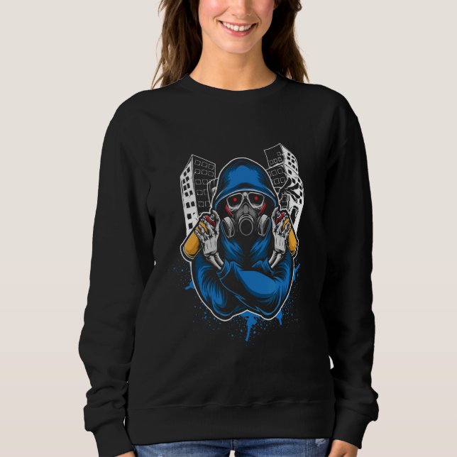 Sweatshirt Graffiti Spray Squelette peut vaporiser vaporisate (Devant)