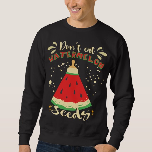 Sweatshirt Graines amusantes de pastèque (Devant)