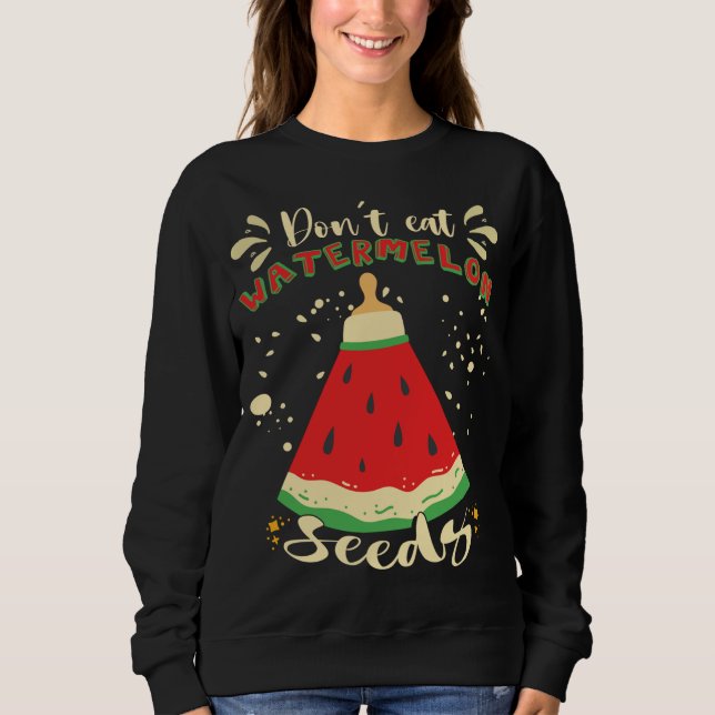 Sweatshirt Graines amusantes de pastèque (Devant)