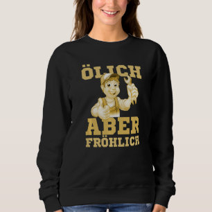 Sweatshirt Graisseux mais heureux - dicton de mécanicien auto