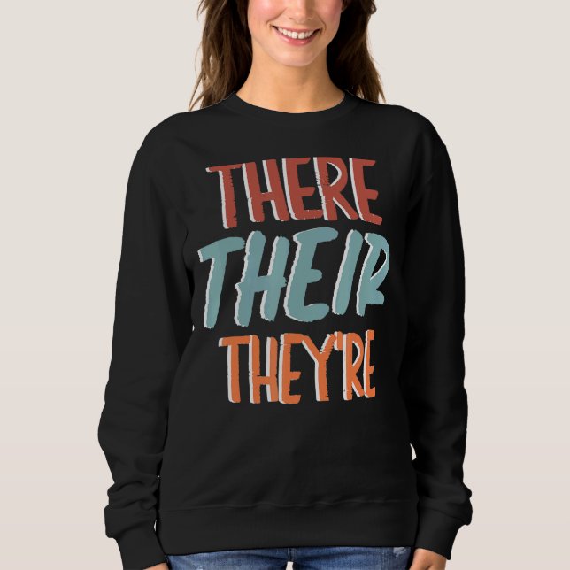 Sweatshirt Grammaire Ponctuation policière Correction grammat (Devant)