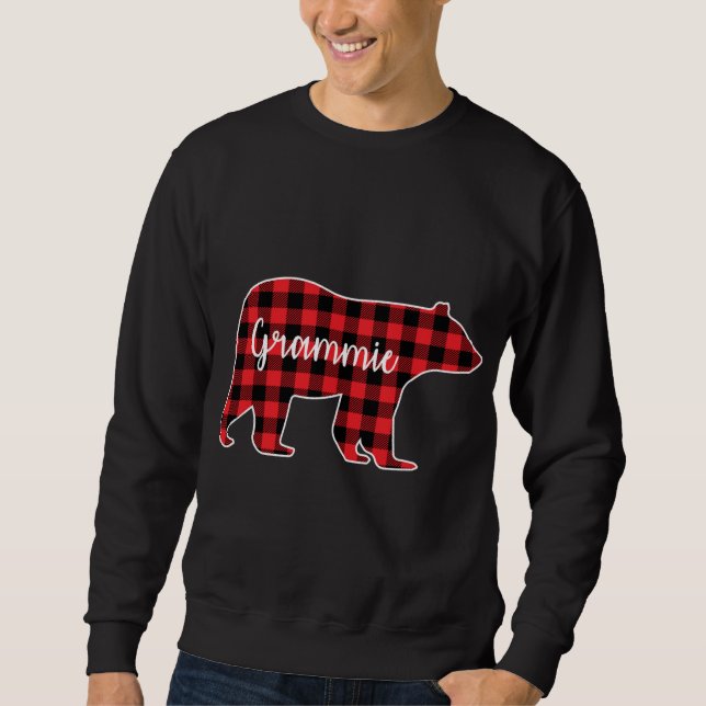 Sweatshirt Grammie Bear Red Plaid Family Matching Christmas P (Devant)