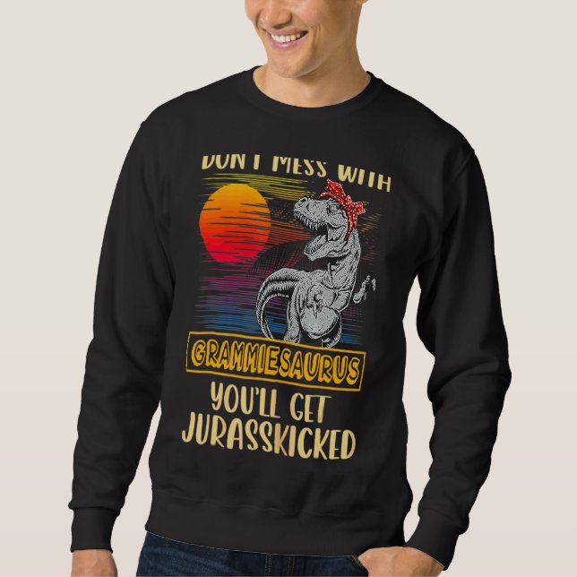 Sweatshirt Grammie Rex Dinosaures Maman Saurus (Devant)