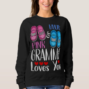 Sweatshirt Grammy Rose Ou Bleu Vous Aime Révéler Le Sexe
