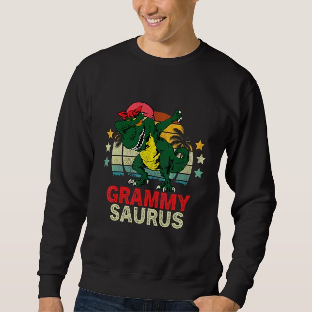 Sweatshirt Grammysaurus Rex Dinosaure Grammy Saurus (Devant)