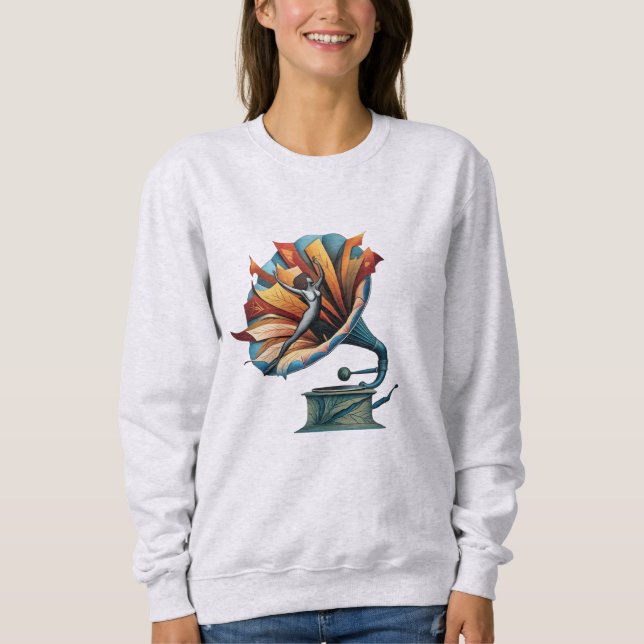 Sweatshirt Gramophone-Danser à travers la mélodie (Devant)