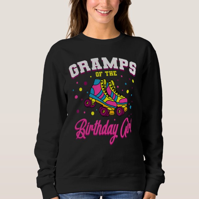 Sweatshirt Grampes De L'Anniversaire Fille Roller Patins Anni (Devant)