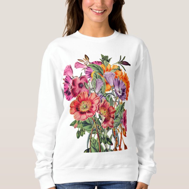 Sweatshirt Grand bouquet de Fleurs sauvages de prairie (Devant)