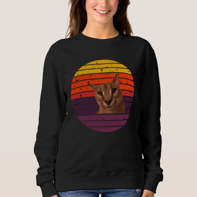 Sweatshirt Grand Floppa Mème Mignon alias Gregory oreilles  1 (Devant)