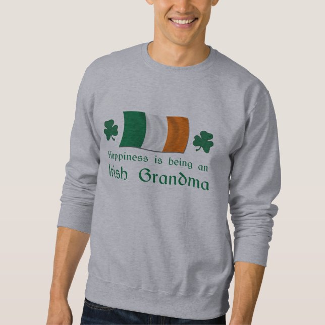 Sweatshirt Grand-maman irlandaise heureuse (Devant)