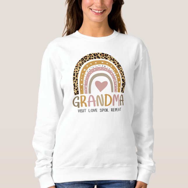 Sweatshirt Grand-mère arc-en-ciel vintage (Devant)