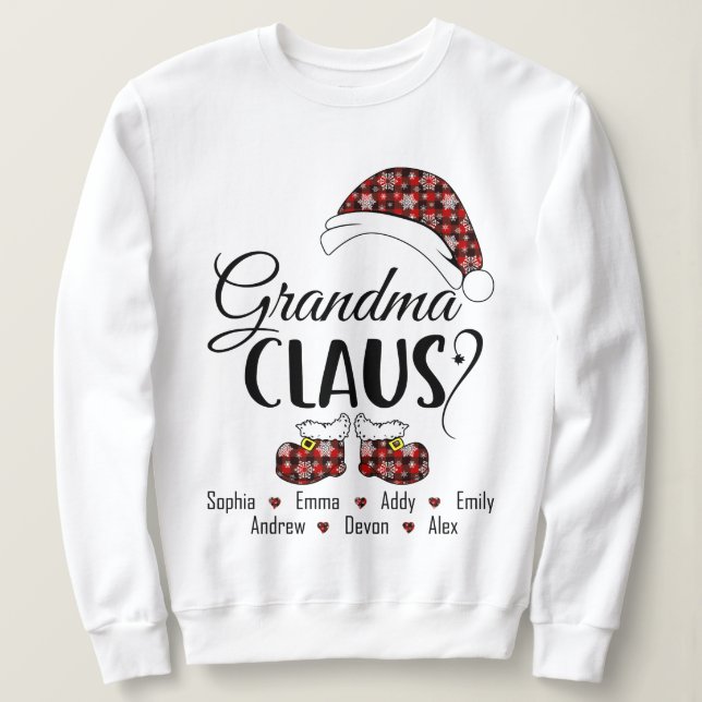 Sweatshirt Grand-mère Claus Cadeau Pour Noël (Design devant)