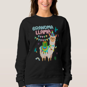 Sweatshirt Grand-Mère De L'Anniversaire Llamazing Alpaca Thèm