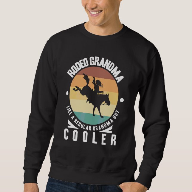 Sweatshirt Grand-mère de rodéo femmes occidentales cavalière  (Devant)