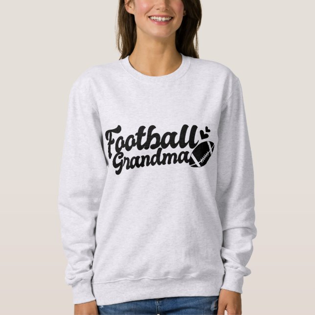Sweatshirt Grand-mère du football cool (Devant)