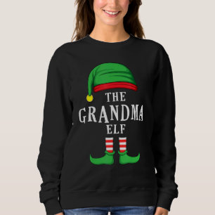 Sweatshirt Grand-mère Elf Christmas Family Matching Group Xm