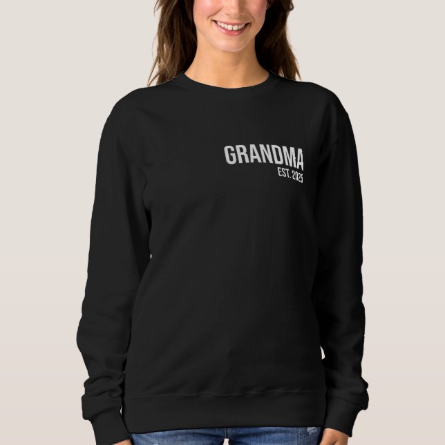 Sweatshirt Grand-mère Est. Grand-mère Cool établie en 2025 (Devant)
