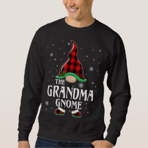 Sweatshirt Grand-mère Gnome Buffalo Plaid Matching Famille Ch