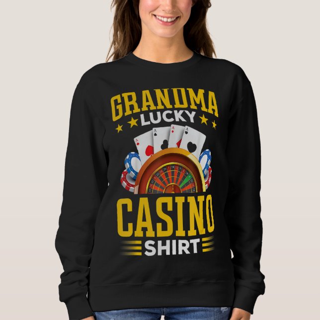 Sweatshirt Grand-mère Lucky Casino Gambling Grand-mère (Devant)