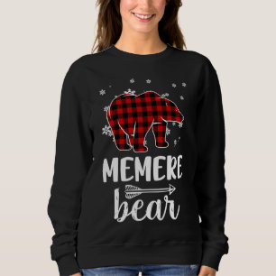 Sweatshirt Grand-mère Mère Ours de Noël Pyjama Rouge Bouf Pla