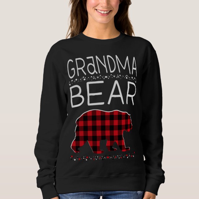 Sweatshirt Grand-mère Ours Pajamas de Noël Correspondance Fam (Devant)