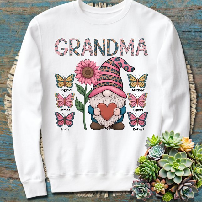 Sweatshirt Grand-Mère Personnalisé Avec Nom Grand- (Créateur téléchargé)