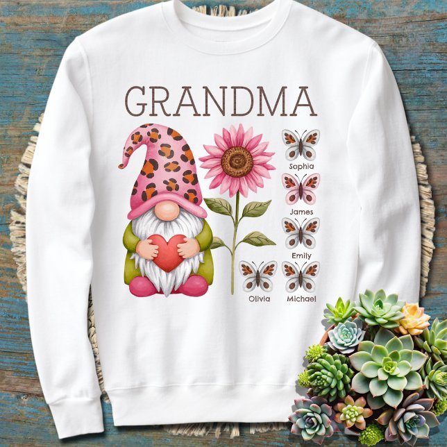 Sweatshirt Grand-mère personnalisée avec les noms des enfants (Créateur téléchargé)