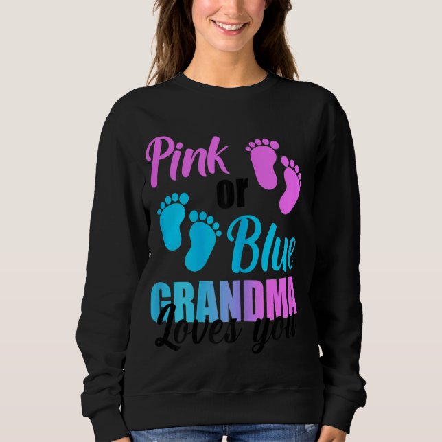 Sweatshirt Grand-Mère Rose Ou Bleu Vous Aime (Devant)