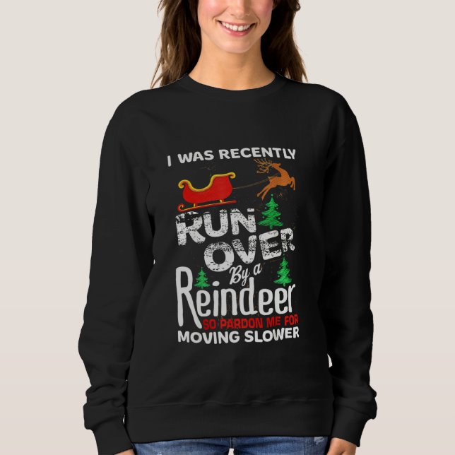 Sweatshirt Grand-Mère S'Est Fait Renverser Par Un Noël De Rin (Devant)