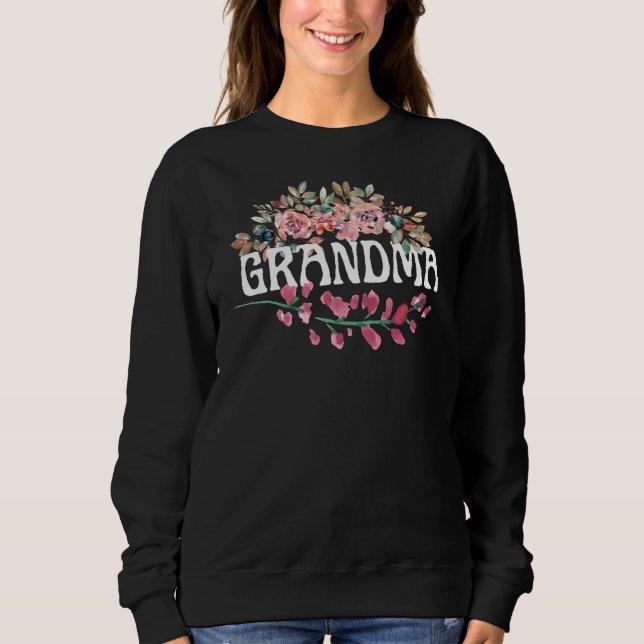 Sweatshirt Grand-mère sweatshirt, grand-mère chandail, floral (Devant)