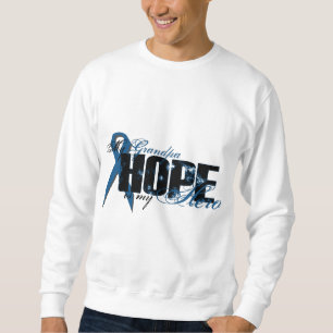 Sweatshirt Grand-papa mon héros - espoir de cancer du colon