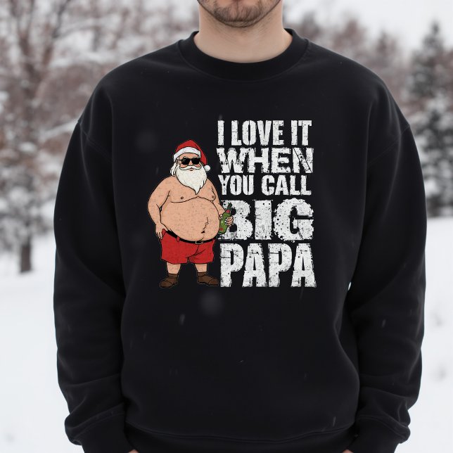 Sweatshirt Grand Papa Naughty Santa Noël (Créateur téléchargé)