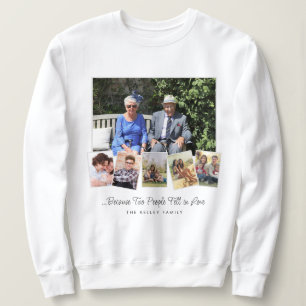 Sweatshirt Grand-parents Famille Collage Personnalisé 6 Photo