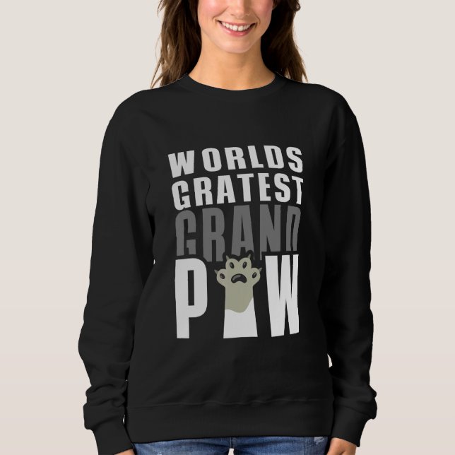 Sweatshirt Grand Paw Worlles plus grand Grand Paw Chat Papa G (Devant)