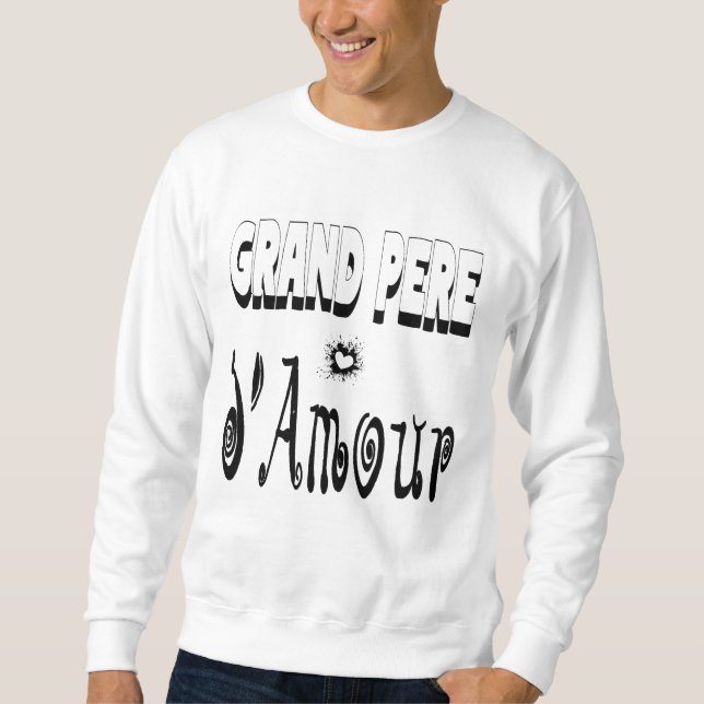Sweatshirt Grand Père d'Amour Cœur Papy (Devant)