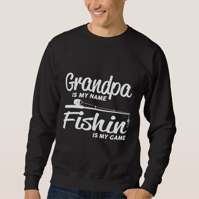 Sweatshirt Grand-père de la pêche (Devant)