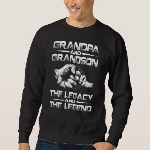 Sweatshirt Grand-Père Et Grand-Fils La Légende Et L'Héritage