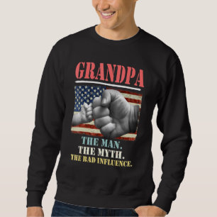 Sweatshirt Grand-Père L'Homme Le Mythe La Mauvaise Influence 