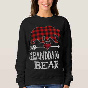 Sweatshirt Grand-père Ours Pajama de Noël Buffle rouge carné