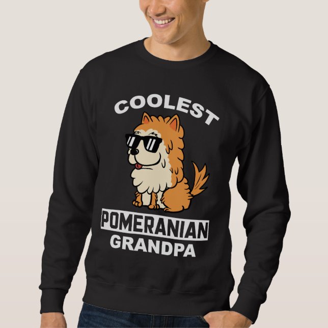 Sweatshirt Grand-père Pomeranien frais (Devant)