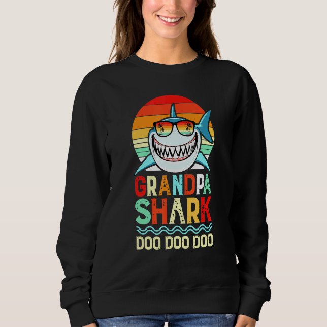 Sweatshirt Grand-père Shark Doo Doo Doo (Devant)