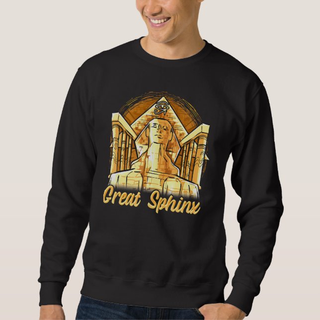 Sweatshirt Grand Sphinx De Giza Gold Sphinx Ancien Histoire E (Devant)